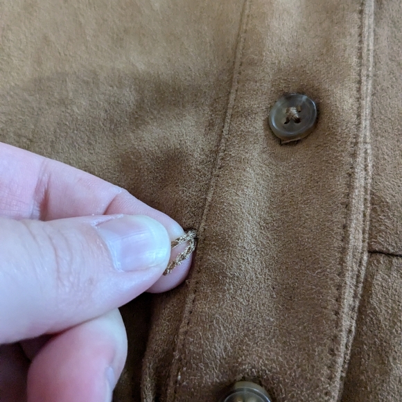 MADISON LEIGH Caramel Suede Button Down Dress - Picture 4 of 5